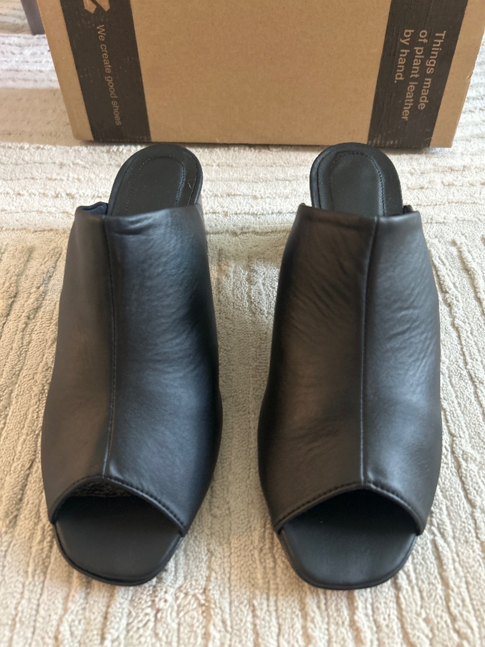 BOHEMA - Uptown Black Sandals, Vegan Cactus Leather